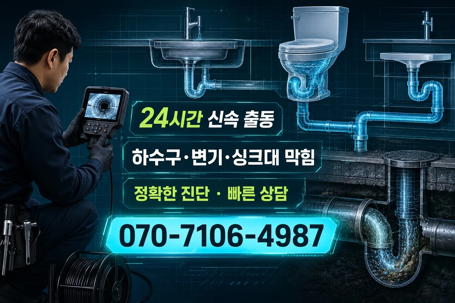 가람배관 청록 배관 진단 도면 서비스 안내